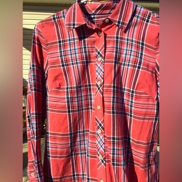 Talbots button up plaid shirt size small P NEW western gorpcore southwest petite - Picture 2 of 10